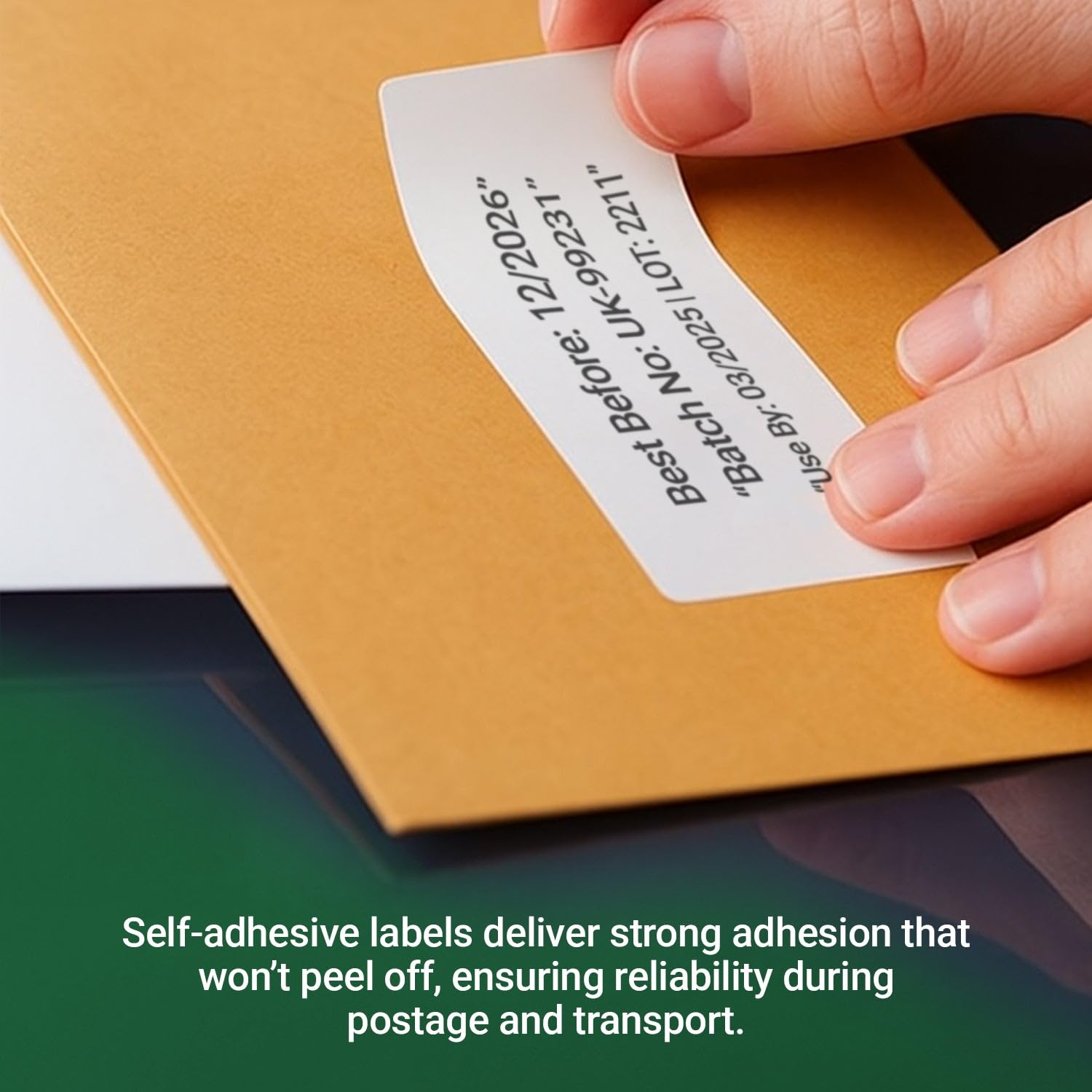 eCompostable Self Adhesive Address Labels - 89x36mm White Sticky Labels on Roll | 250 Count 6
