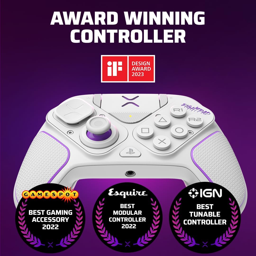 PDP Victrix Pro BFG Wireless Gaming Controller for PS5, PS4, PC - Customizable Fight Pad with Swappable Modules 8
