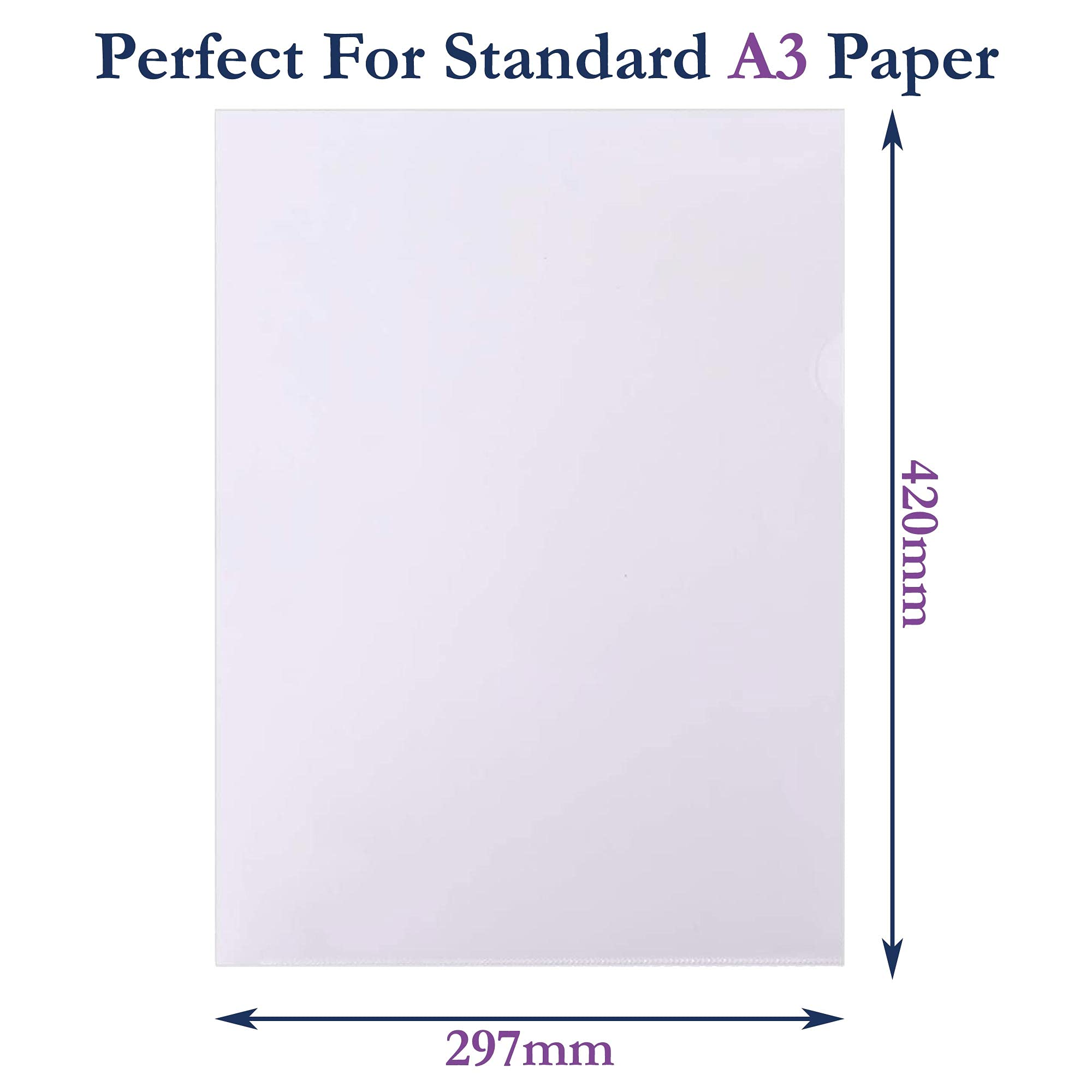 Habercrafts Clear Acetate Sheets - A3 Size, 240 Micron Heavy Duty PVC for Binding & Crafts | 10 Sheets
