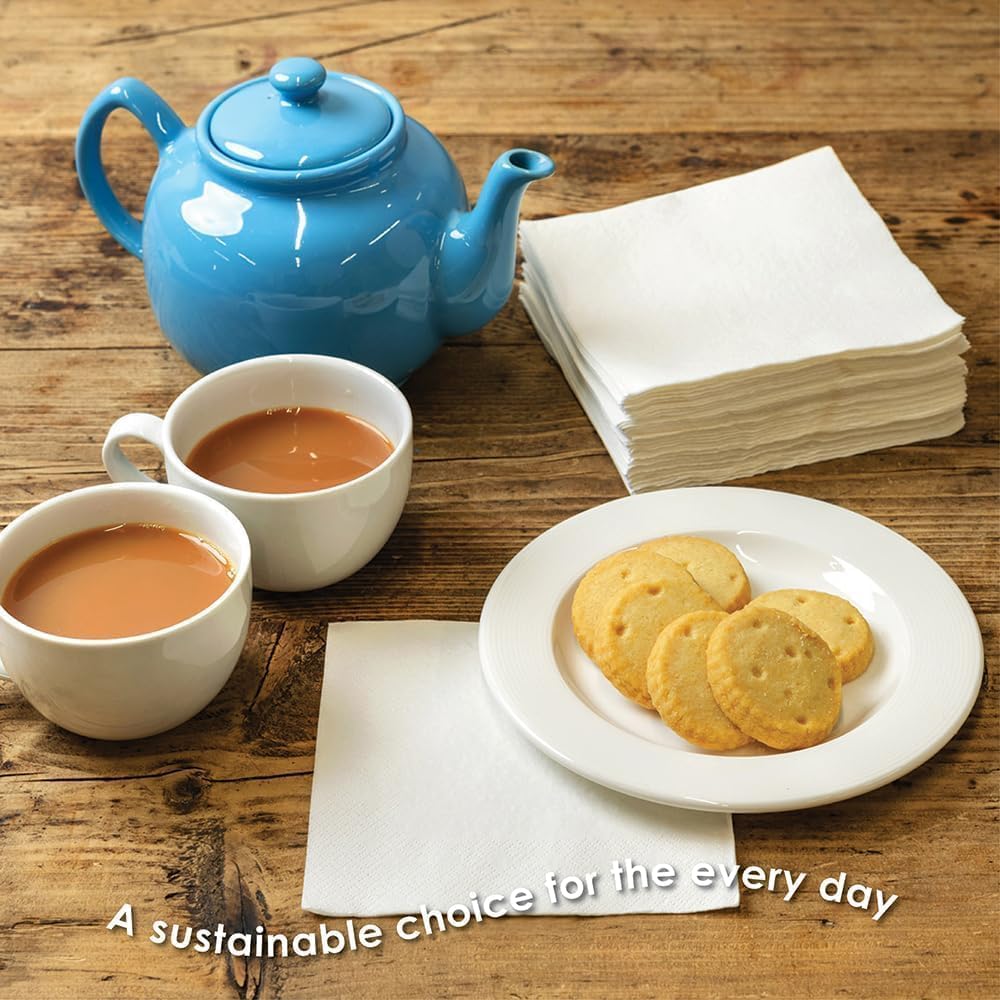 Talking Tables Table Kind 50 x Soft White 3-Ply Napkins, 33cm Eco-Friendly Compostable Serviettes 4