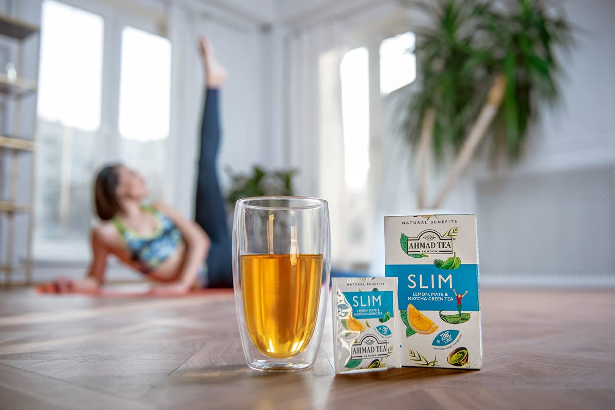Ahmad Tea Natural Benefit Slim Infusion - Lemon, Mate & Matcha Green Tea | 20 Foil-Sealed Teabags 4