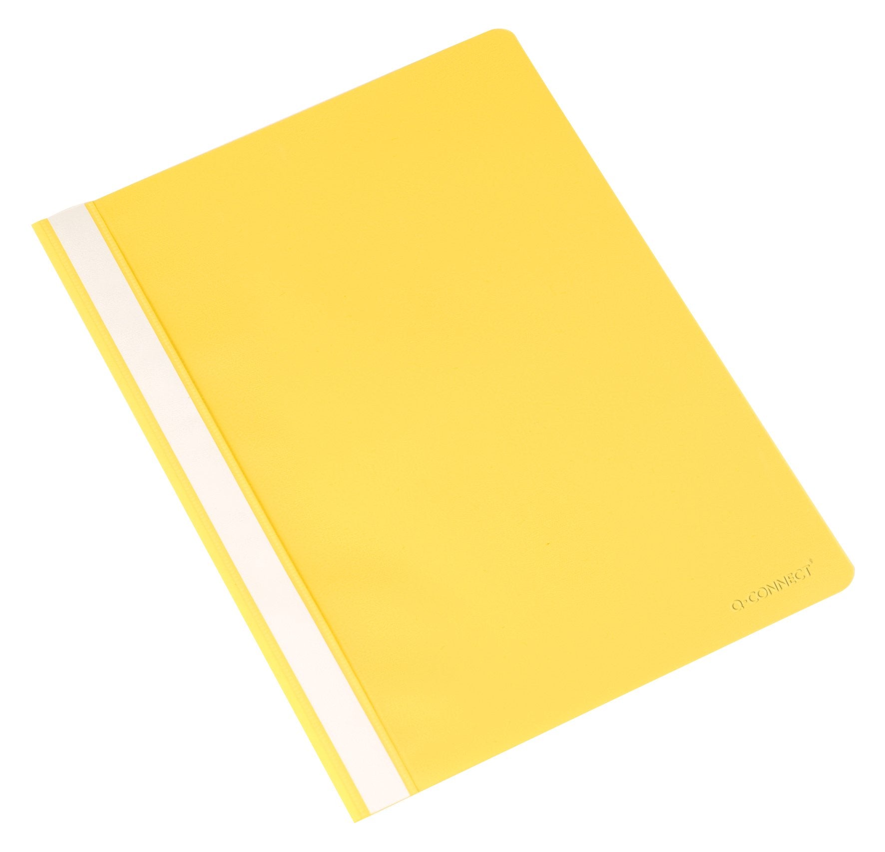 Q-Connect A4 Project Folders - Yellow, 2-Bar Prong Fastener | 100 Sheet Capacity | Pack of 25 1