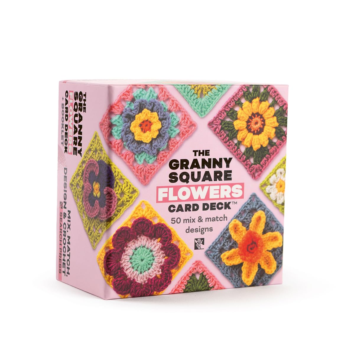 Search Press The Granny Square Flowers Card Deck™: 50 Mix and Match Designs | Crochet Charts & Booklet