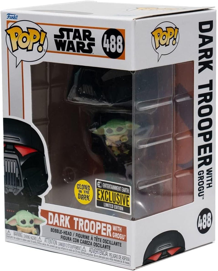 Star Wars Dark Trooper With Grogu Exclusive Funko 58286 Pop! Vinyl #488