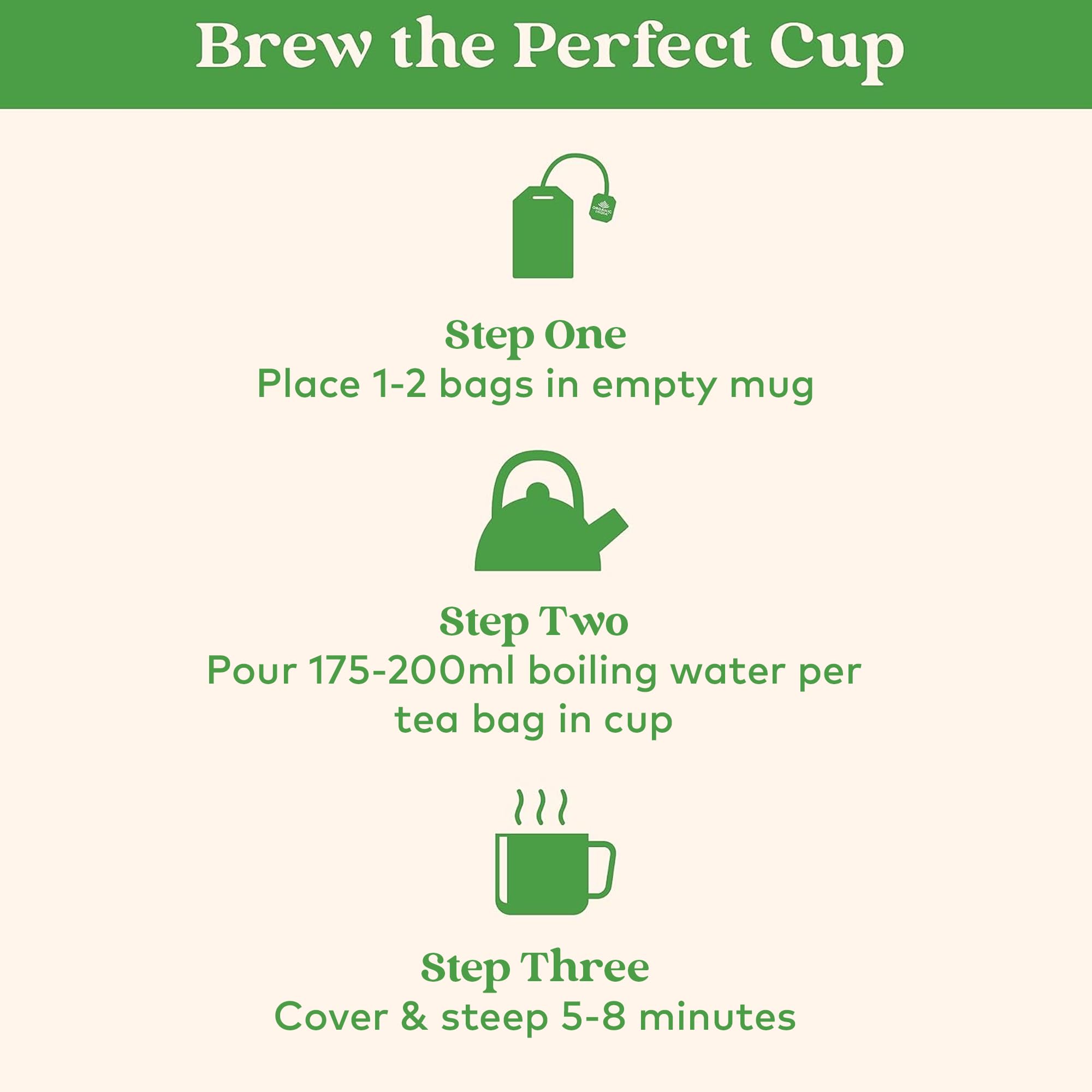 Organic India Tulsi Green Tea Classic, Certified Organic & Vegan, 18 Tea Bags 3