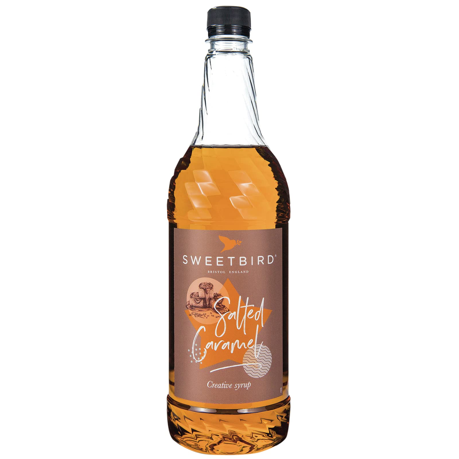 Sweetbird Salted Caramel Syrup - Vegan Friendly | 1 Litre Bottle | Made in UK 1