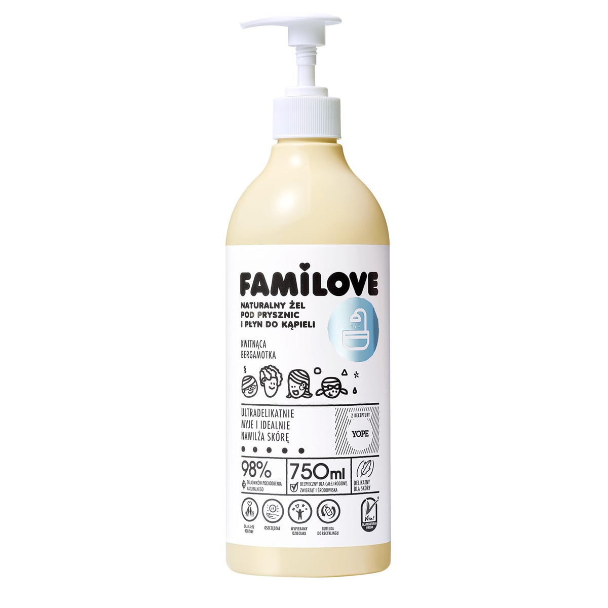Yope Shower Gel | 750 ml | Bergamot