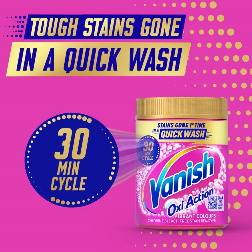 Vanish - Gold Oxi Action Stain Remover and Laundry Booster Powder for Colours 1.5kg