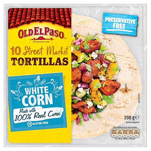Old El Paso White Corn Gluten Free Tortilla Wraps 208g (Pack of 8) 6