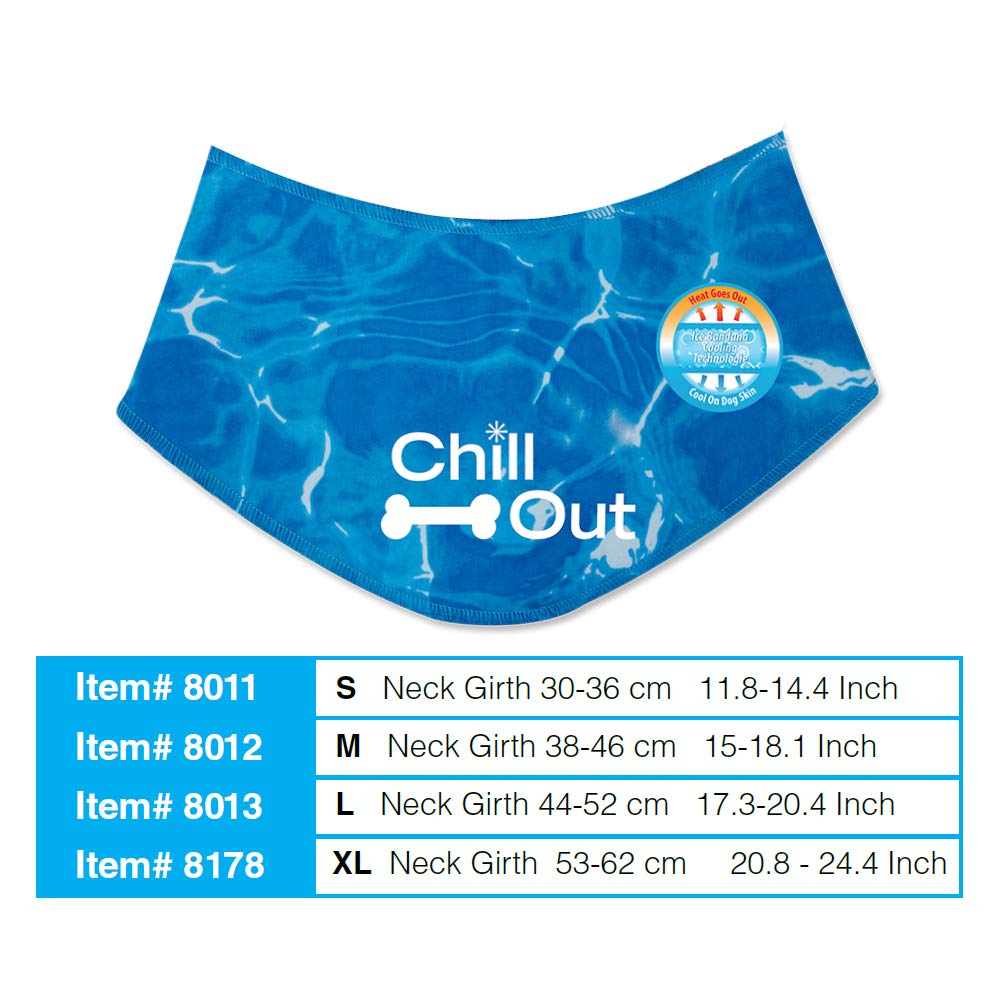 ALL FOR PAWS Chill Out Ice Dog Bandana - Cooling Technology | Extra-Large | Blue 9