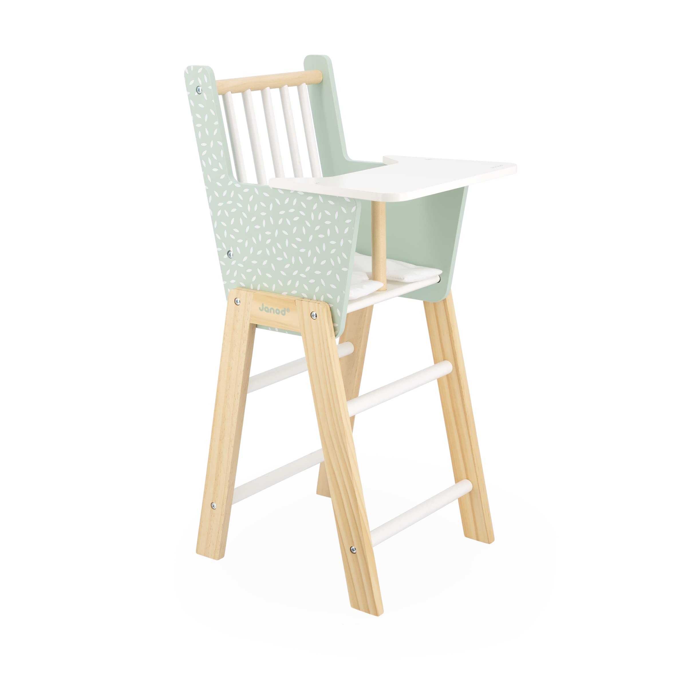 Janod Zen FSC Wood Doll Highchair Accessory for Pretend Play Toys