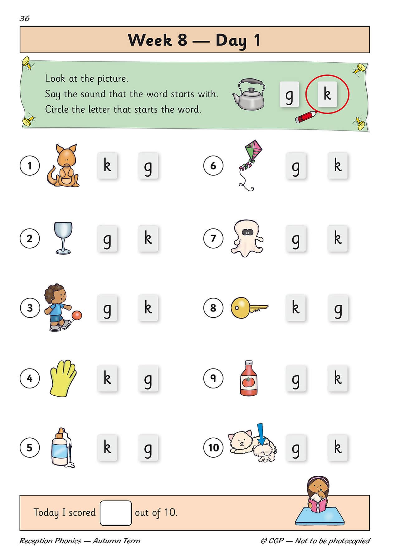 CGP Reception Phonics Daily Practice Book: Autumn Term | Home Schooling Workbook | Paperback 7