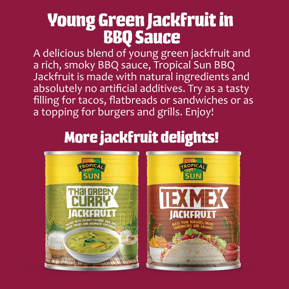 Tropical Sun BBQ Jackfruit - Ready-to-Eat, Vegan, Gluten-Free | 400g 4