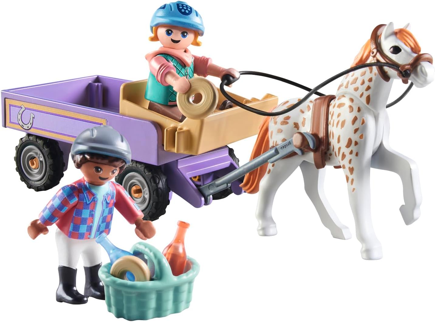 Playmobil 71496 Horses of Waterfall: Pony Carriage Playset for Kids 4+