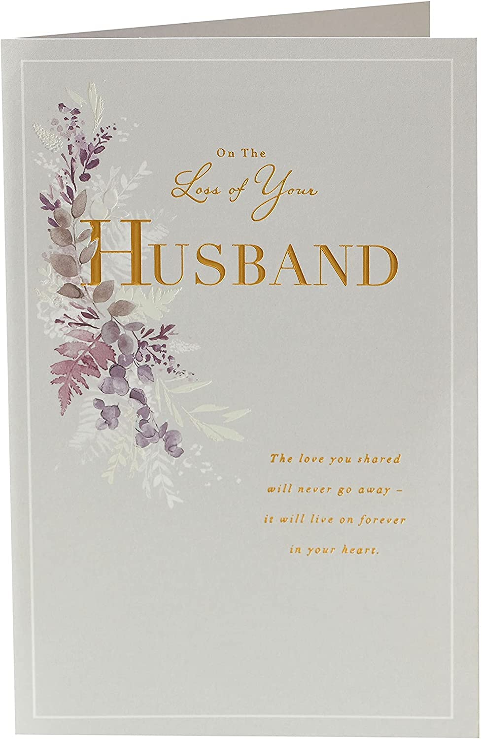UK Greetings Sympathy Card for Loss of Husband | Metallic Gold Detail | FSC Certified | 21 x 13.7 cm 5