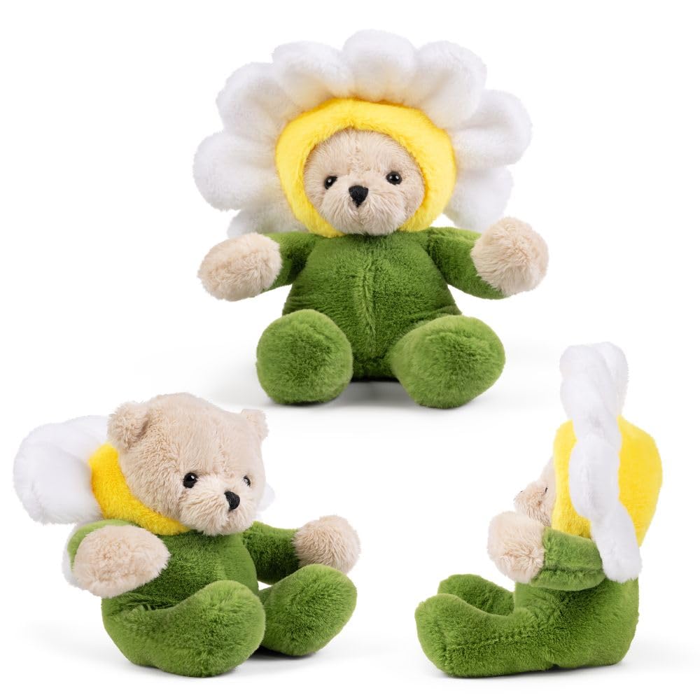LITTLE Living Nature Play Flower - Daisy Stuffed Plush Toy | Soft Collectible for Kids & Adults 7