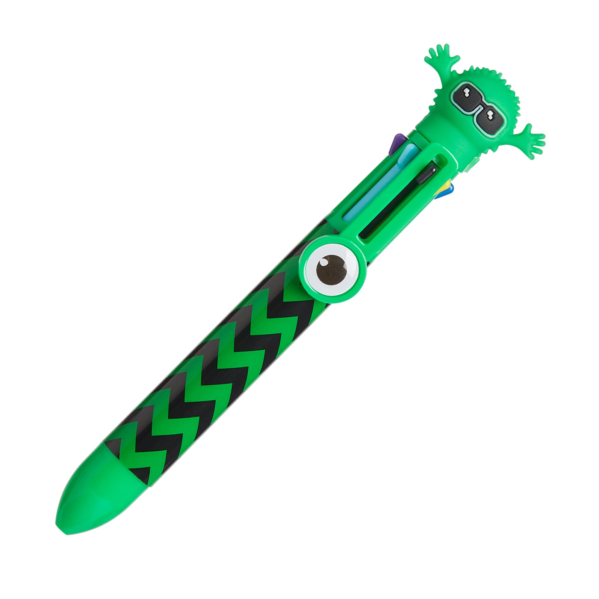 Tinc Multicolour Retractable Ballpoint Pen 6-in-1 Colour Pen | Bold Point | 0.9mm Line | Dude Green