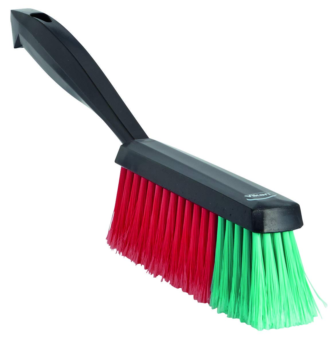 Vikan Hand Brush with Short Handle 450252 - Soft Bristles for Fine Particle Removal | Black | 330 mm Length