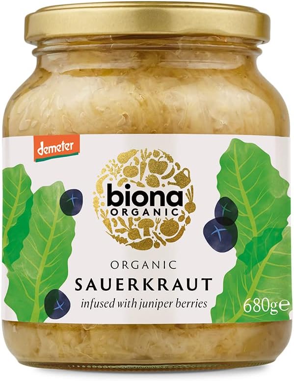 Biona Organic Sauerkraut 680g - Juniper Berries - Naturally Fermented