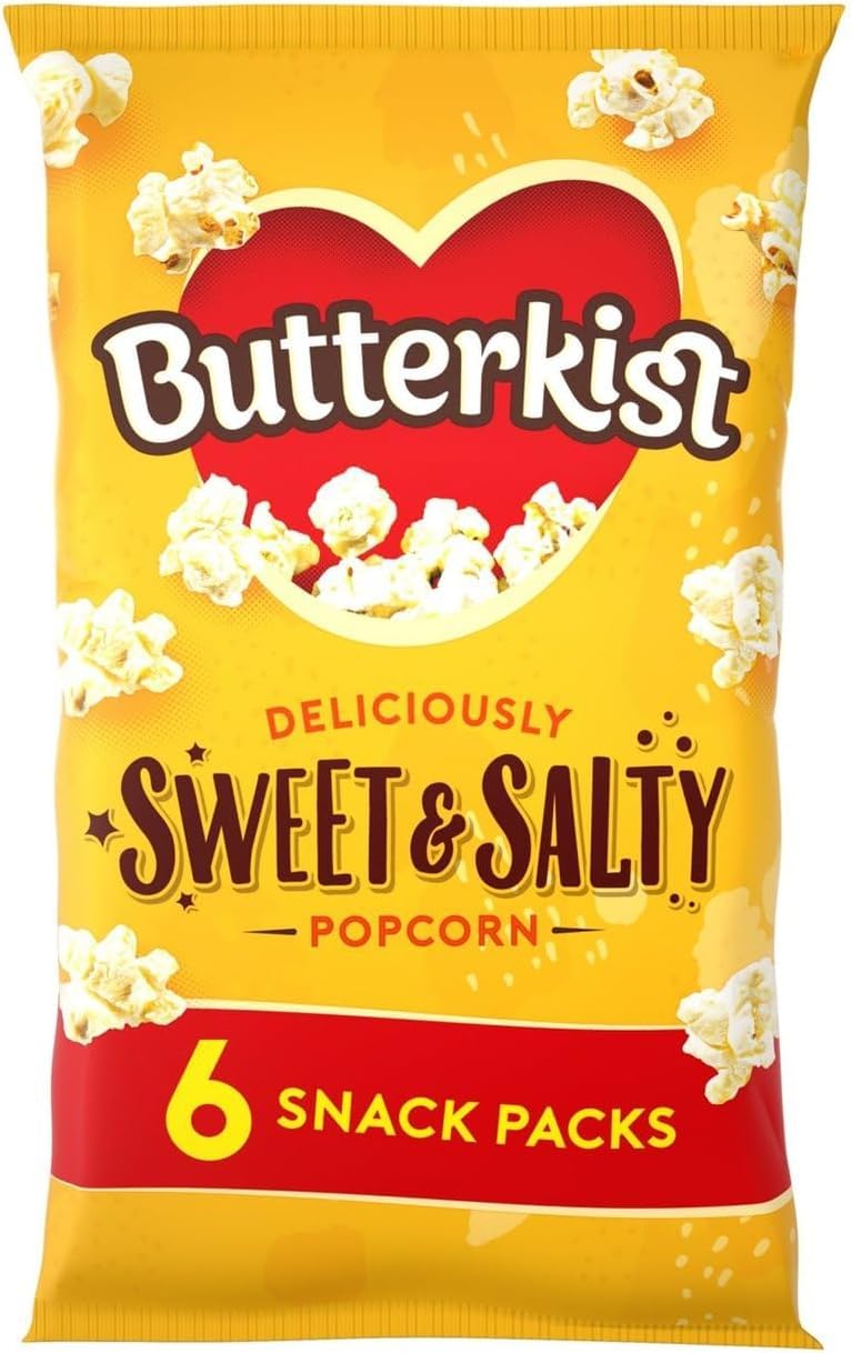 Butterkist Sweet & Salty Popcorn Multipack - 6 x 12g Bags | 60 Calories Per Bag