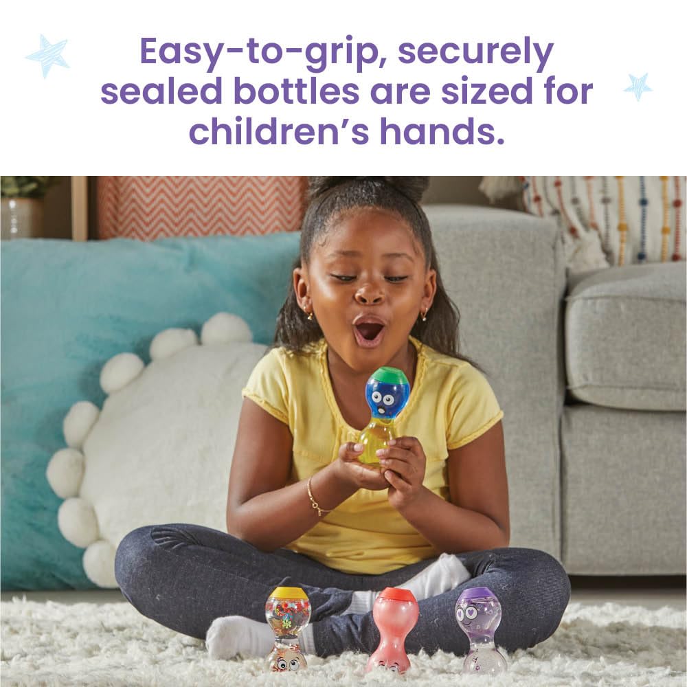 hand2mind Express Your Feelings Sensory Bottles - Set of 4 | Ages 3+ | Multicolor 5