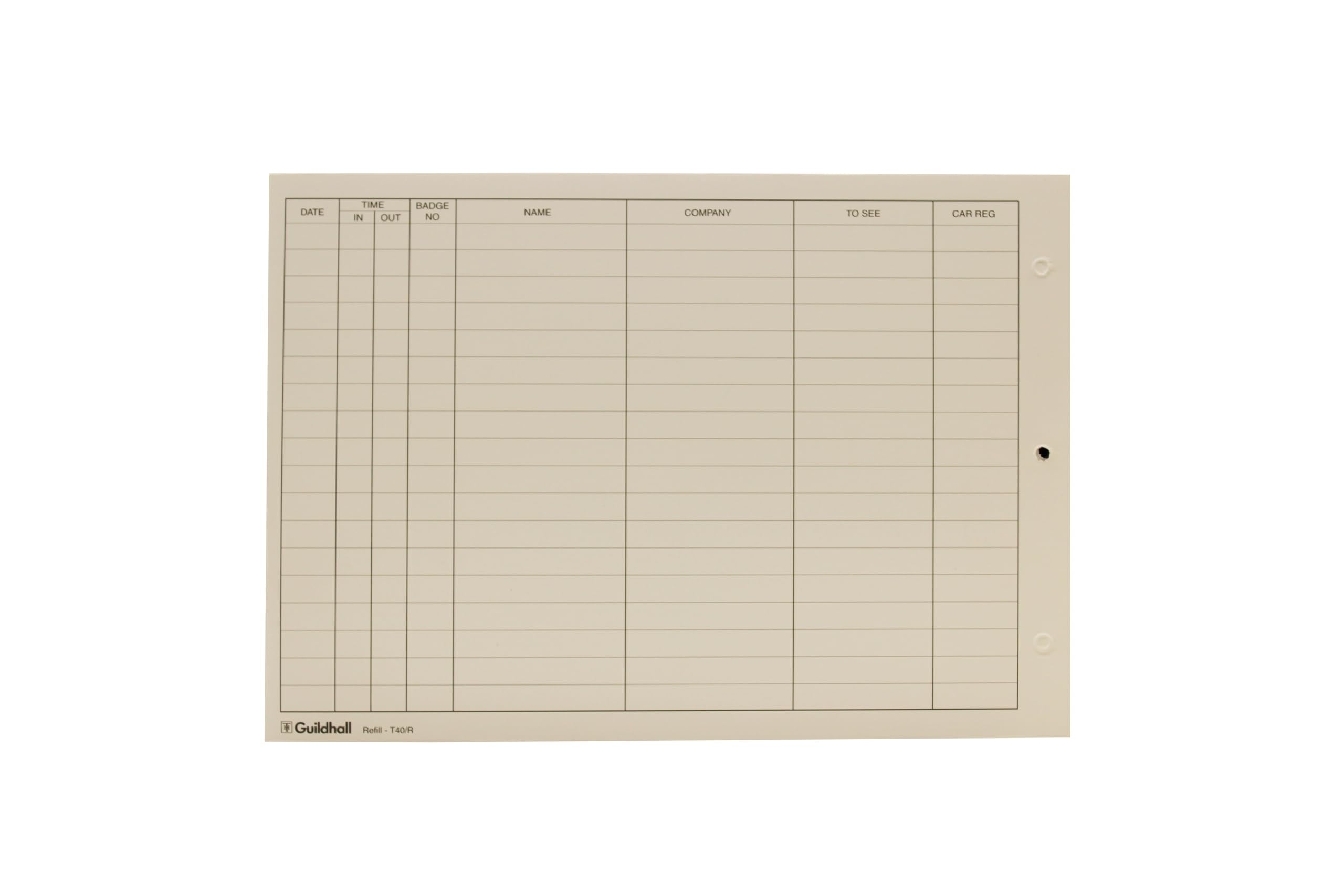 Guildhall Loose-Leaf Visitors Book Refill Sheets | A4 Size | 50 Sheets 3