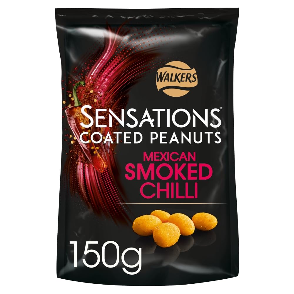 Sensations Smoked Chilli Coated Sharing Peanuts - 150g Snack Pack | Suitable for Vegetarians 1
