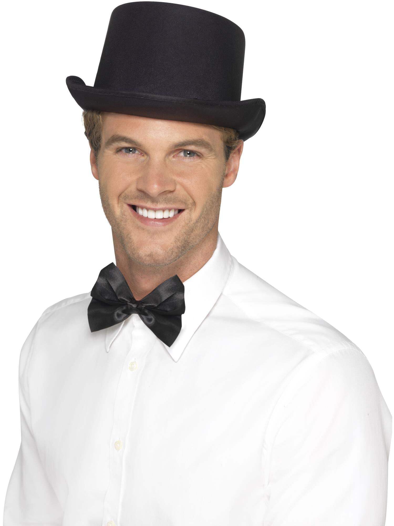 Smiffys Black Satin Look Top Hat - Adult Fancy Dress Accessory | One Size 2