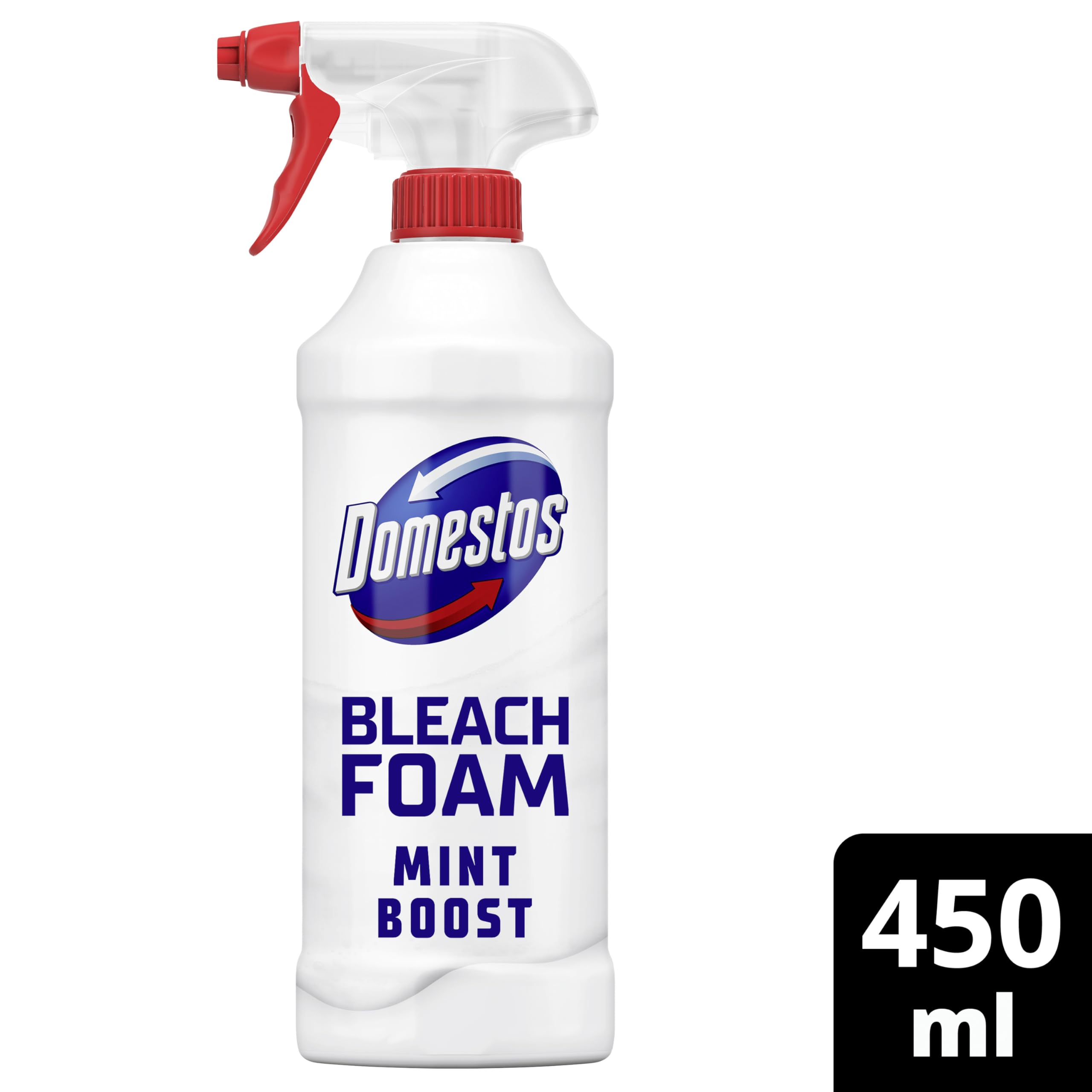 Domestos Mint Boost Bleach Foam Cleaner Spray for Toilet & Bathroom Surfaces 450 ml 2
