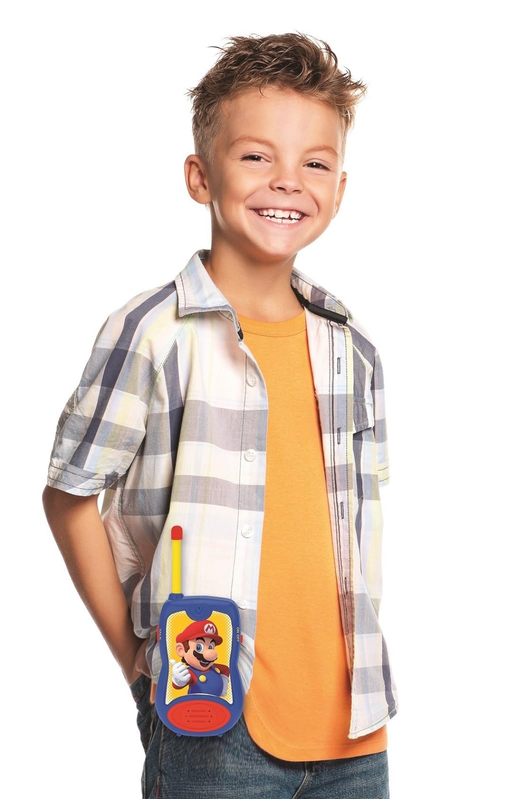 LEXIBOOK Super Mario Walkie Talkies for Children | 120m Range | Plastic Construction | Ages 3+ 4