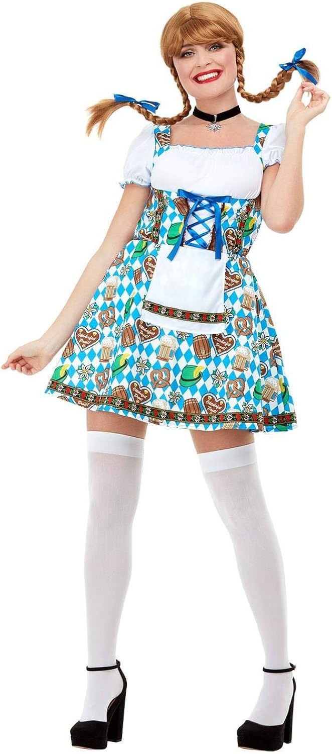 Smiffys Oktoberfest Beer Maiden Costume - One Size Fits Most (47788XS)