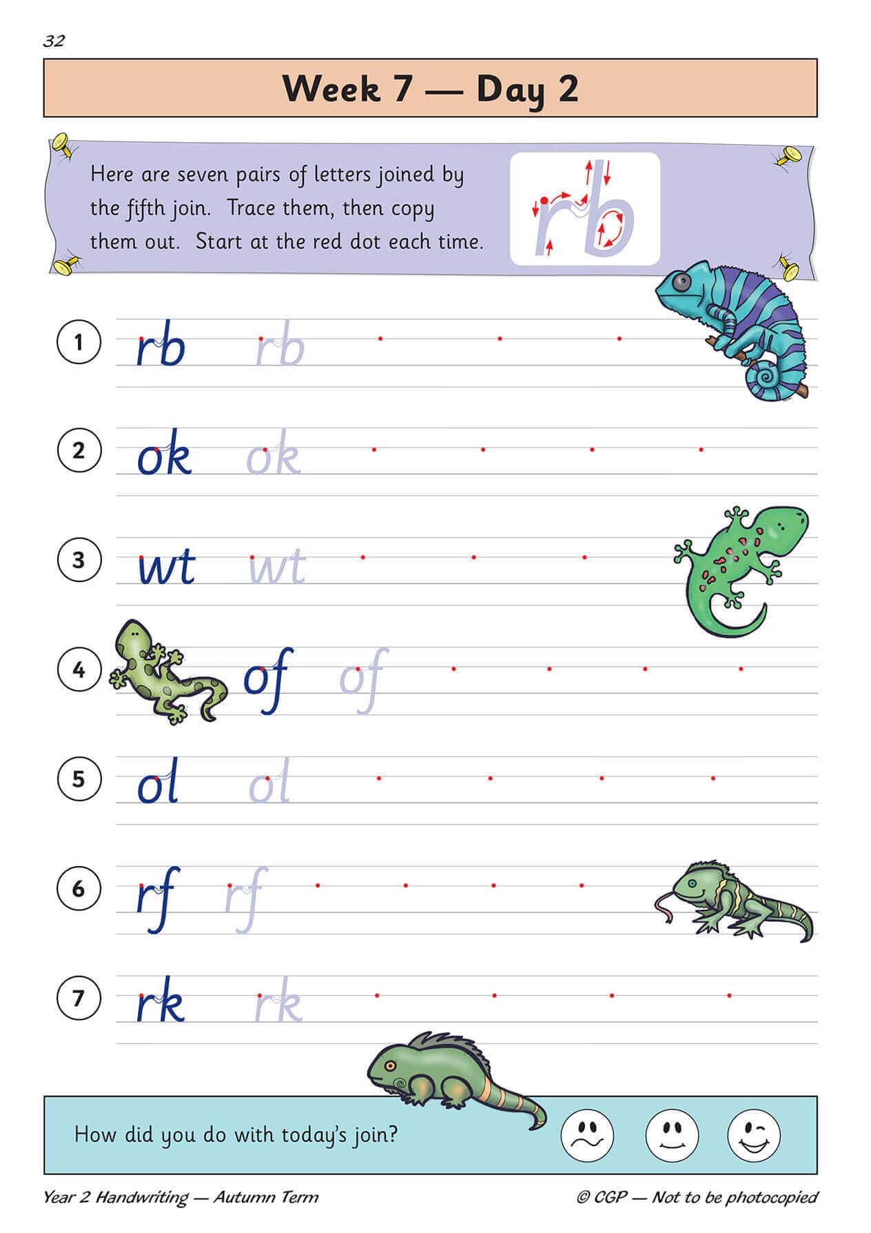 Coordination Group Publications Ltd (CGP) KS1 Handwriting Year 2 Daily Practice Book - Autumn Term | Paperback | 64 Pages 3