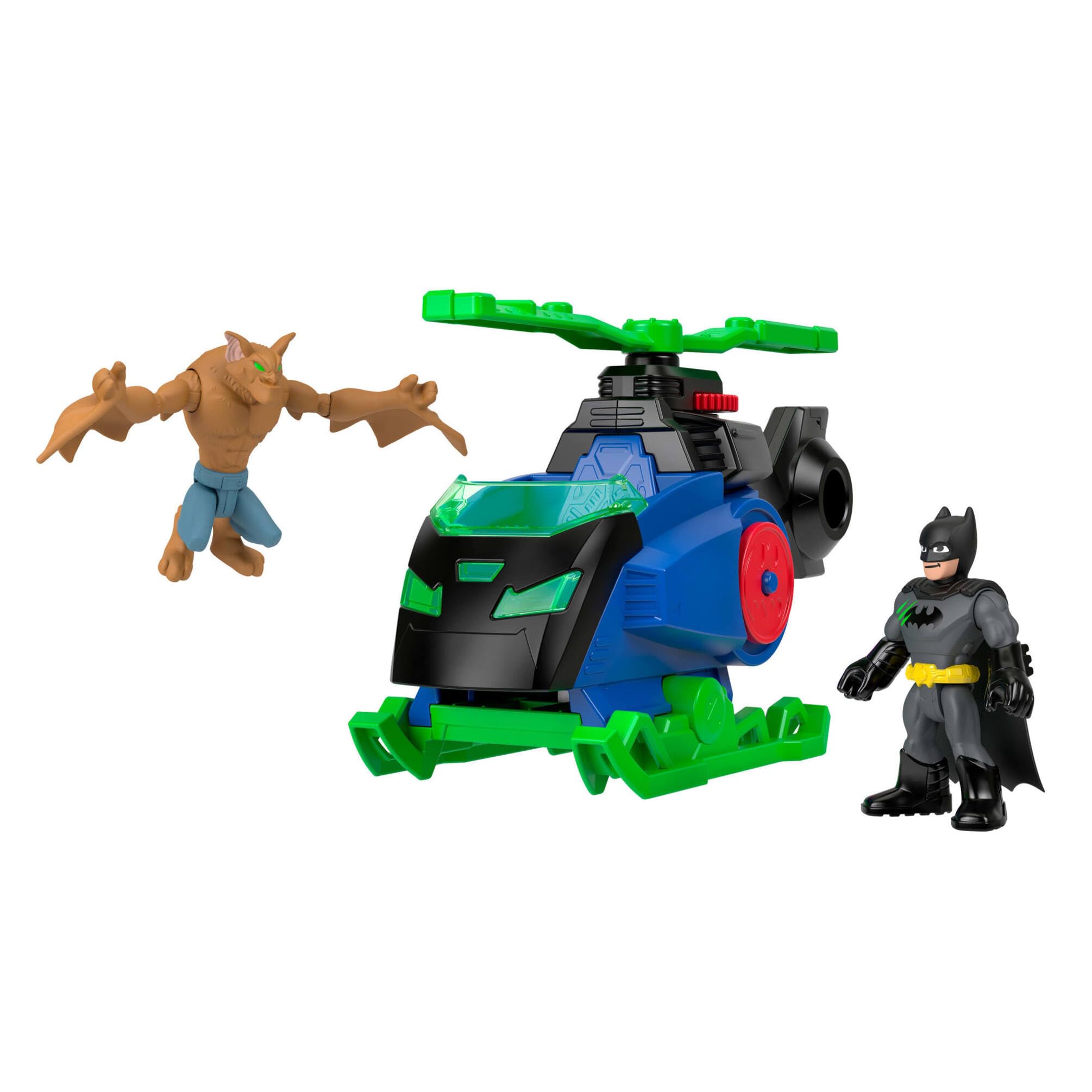 Imaginext DC Super Friends Batcopter Playset with Batman & Man-Bat Figures | Ages 3+ 1