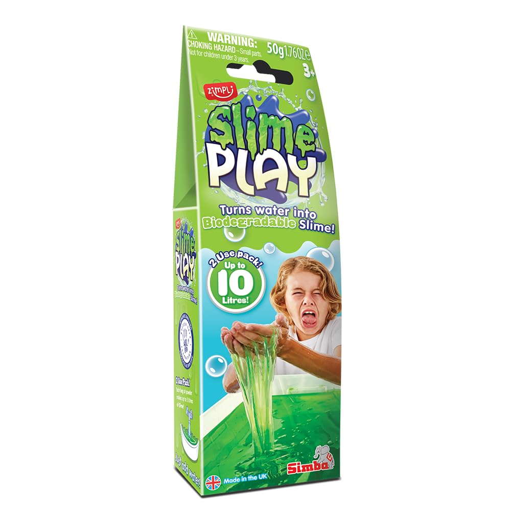 ZIMPLI Slime Play Green - Biodegradable Slime, 50 g, Age 3+