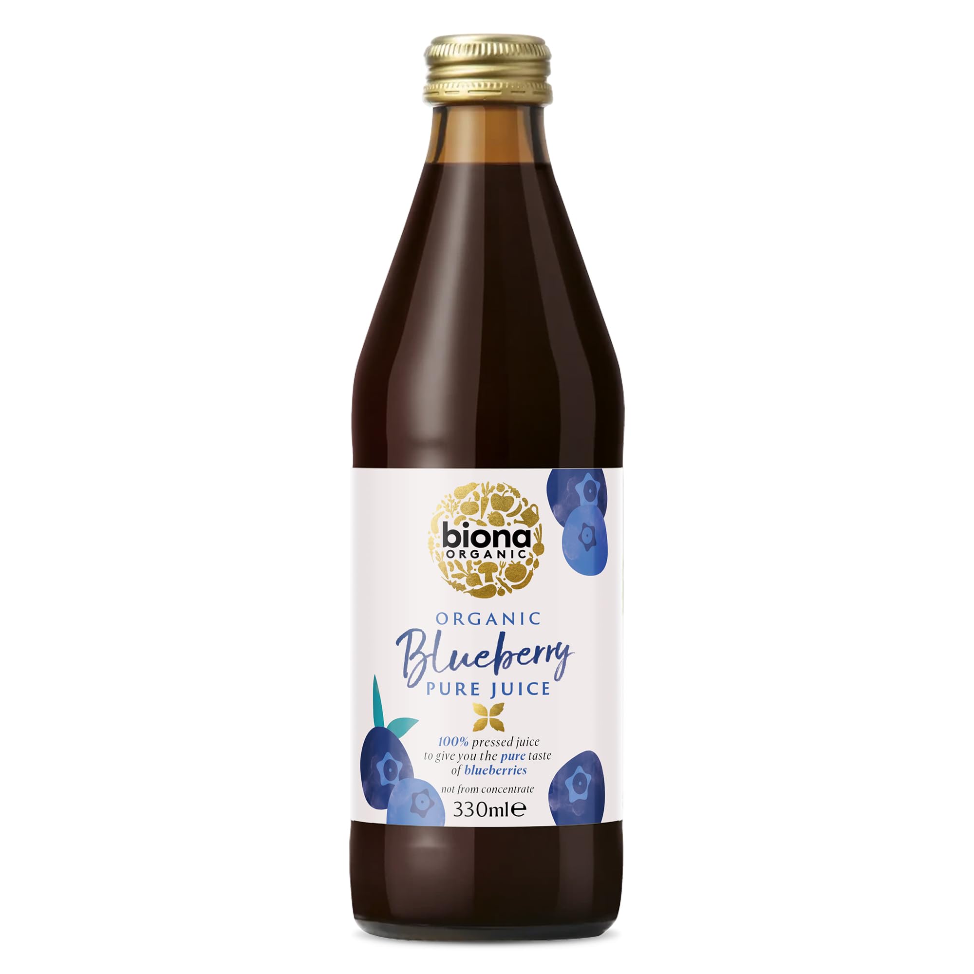 Biona Organic Blueberry Juice - 100% Pressed Pure Juice | 330ml 1