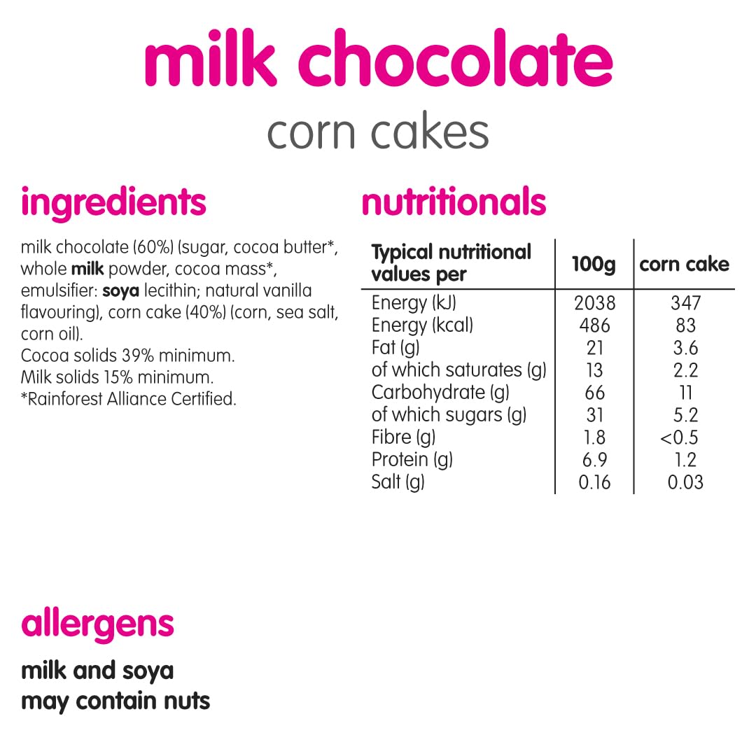 Itsu Milk Chocolate Corn Cakes 34g | Gluten Free | Healthy Snack | Pack of 15 3