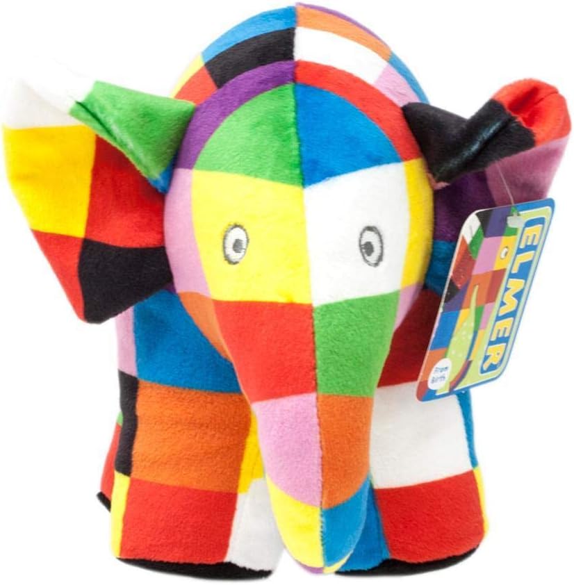 Elmer the Patchwork Elephant Soft Toy - 20cm Plush for Ages 1 Month+ 3