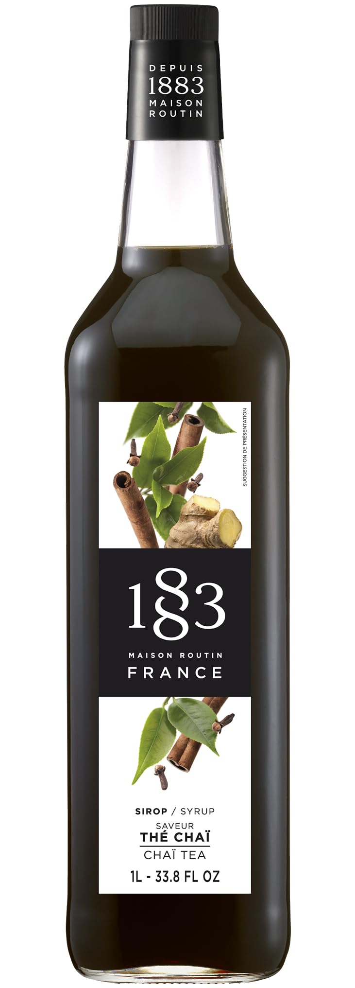 1883 MAISON ROUTIN Chai Tea Syrup - Natural Flavors, Vegan, Kosher | 1 L 1