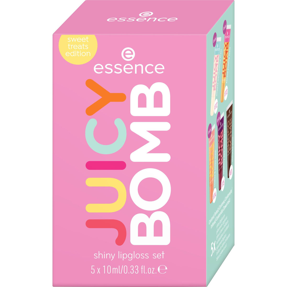 essence JUICY BOMB Shiny Lipgloss Set Sweet Treats Edition - Sheer, Non-Sticky