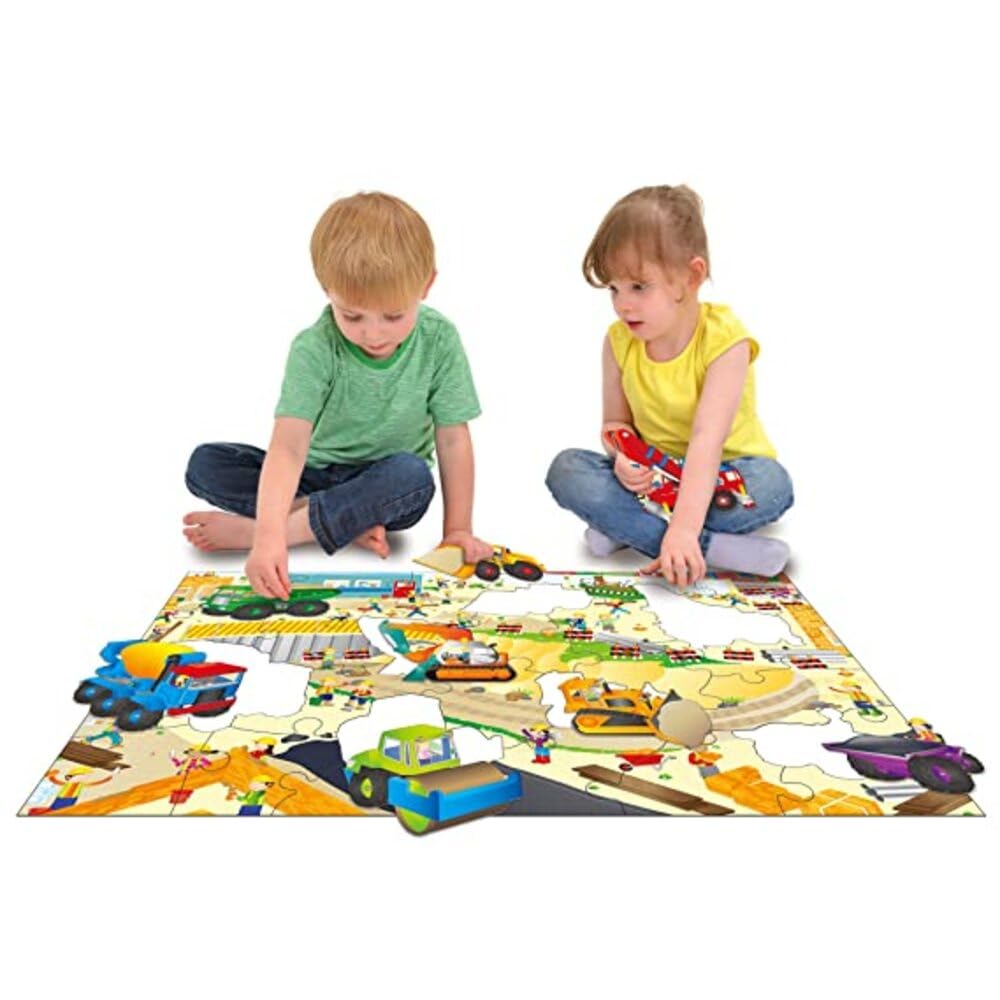 Galt Toys, Giant Floor Puzzle - Construction Site, Floor Puzzles for Kids, Ages 3 Years Plus