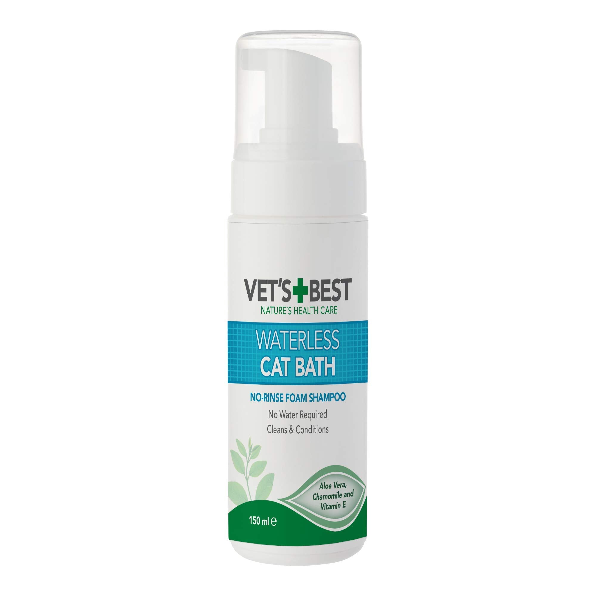 Vet's Best Natural Waterless Cat Bath No Rinse Dry Shampoo for Cats, 150ml 1
