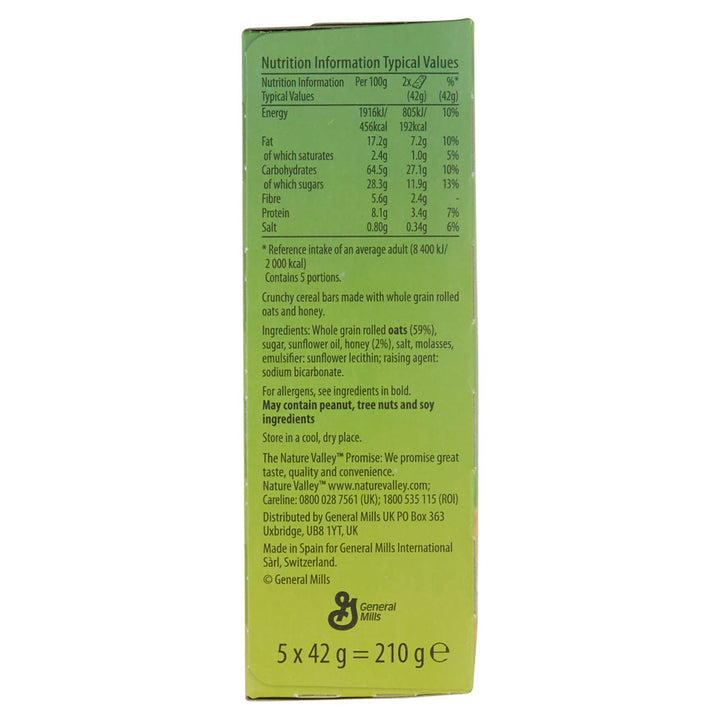 Nature Valley Crunchy Oats & Honey Cereal Bars - Pack of 5 (50 Bars Total)