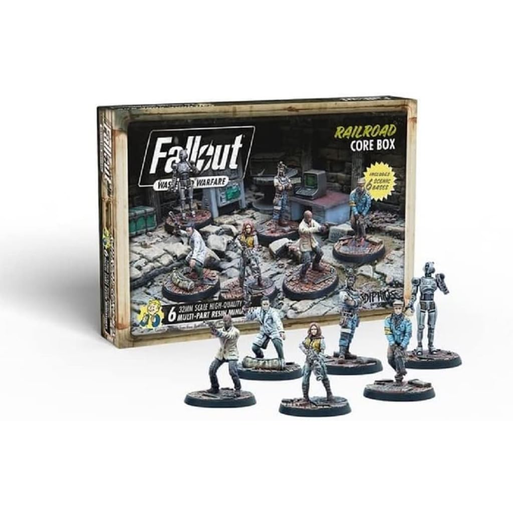 Modiphius Fallout Wasteland Warfare Railroad Core Box Miniatures Set (MUH052219)