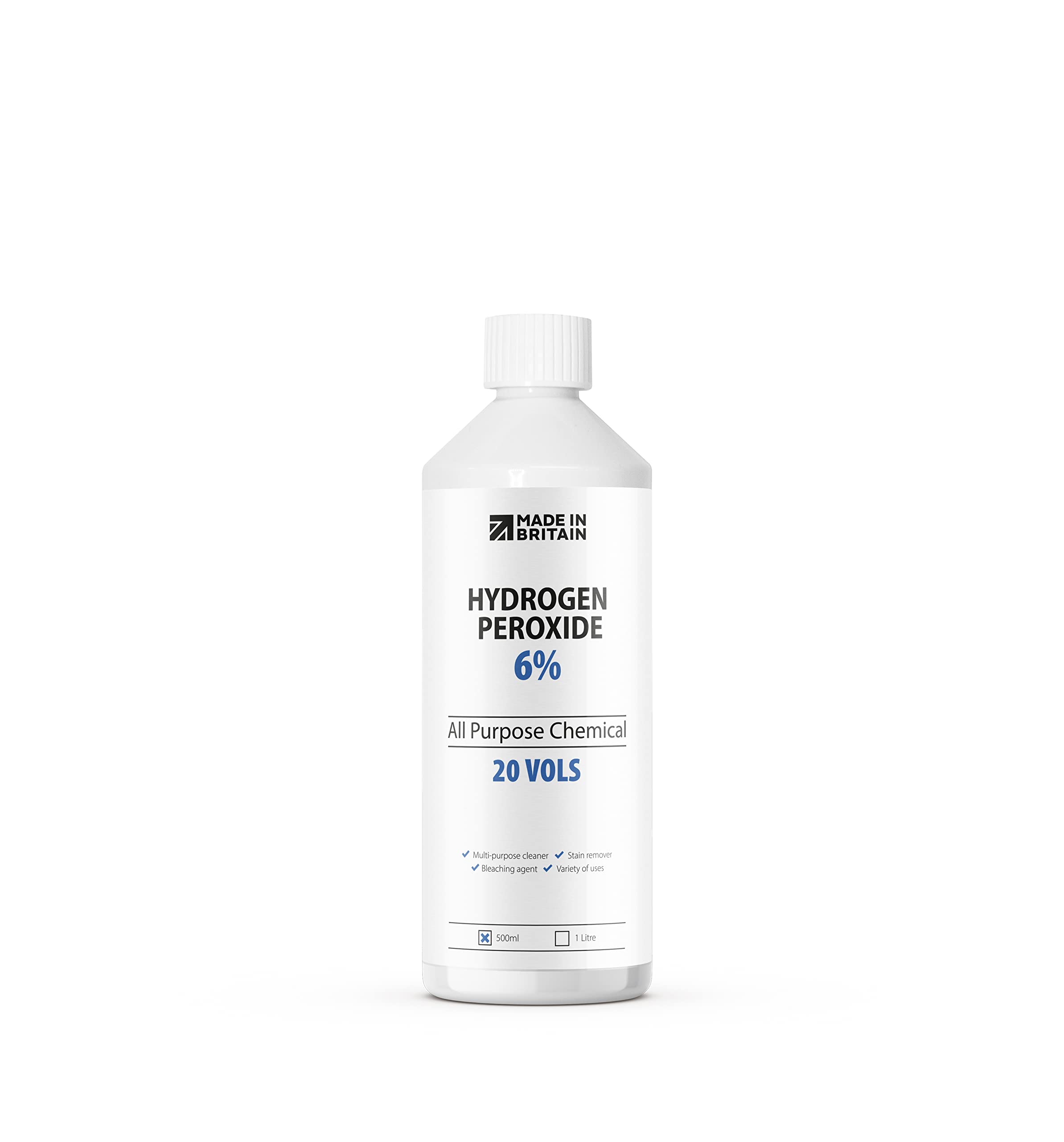 ChemLab Hydrogen Peroxide 6% Solution - Multi-Purpose Disinfectant Cleaner | 500ml Liquid