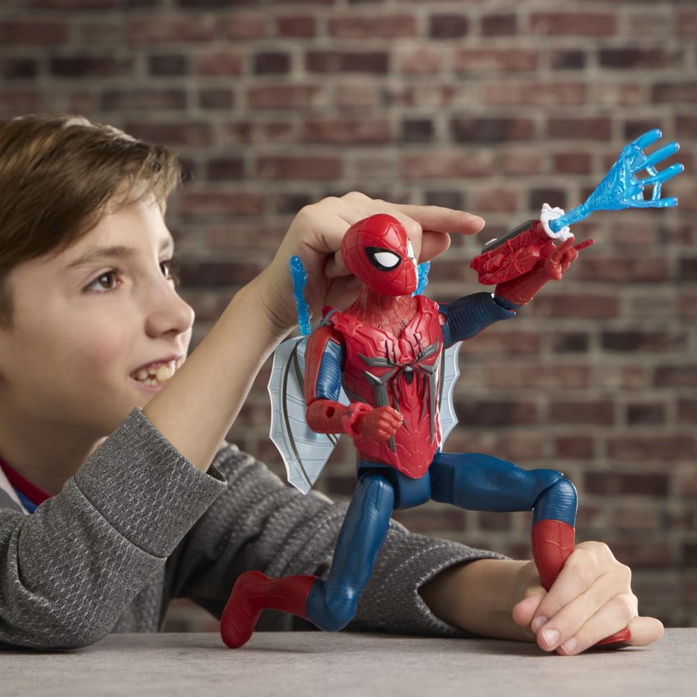Marvel Spider-Man Titan Series Ultimate Web Gear Action Figure - 29.2cm Tall, 12 Accessories, Ages 4+ 11