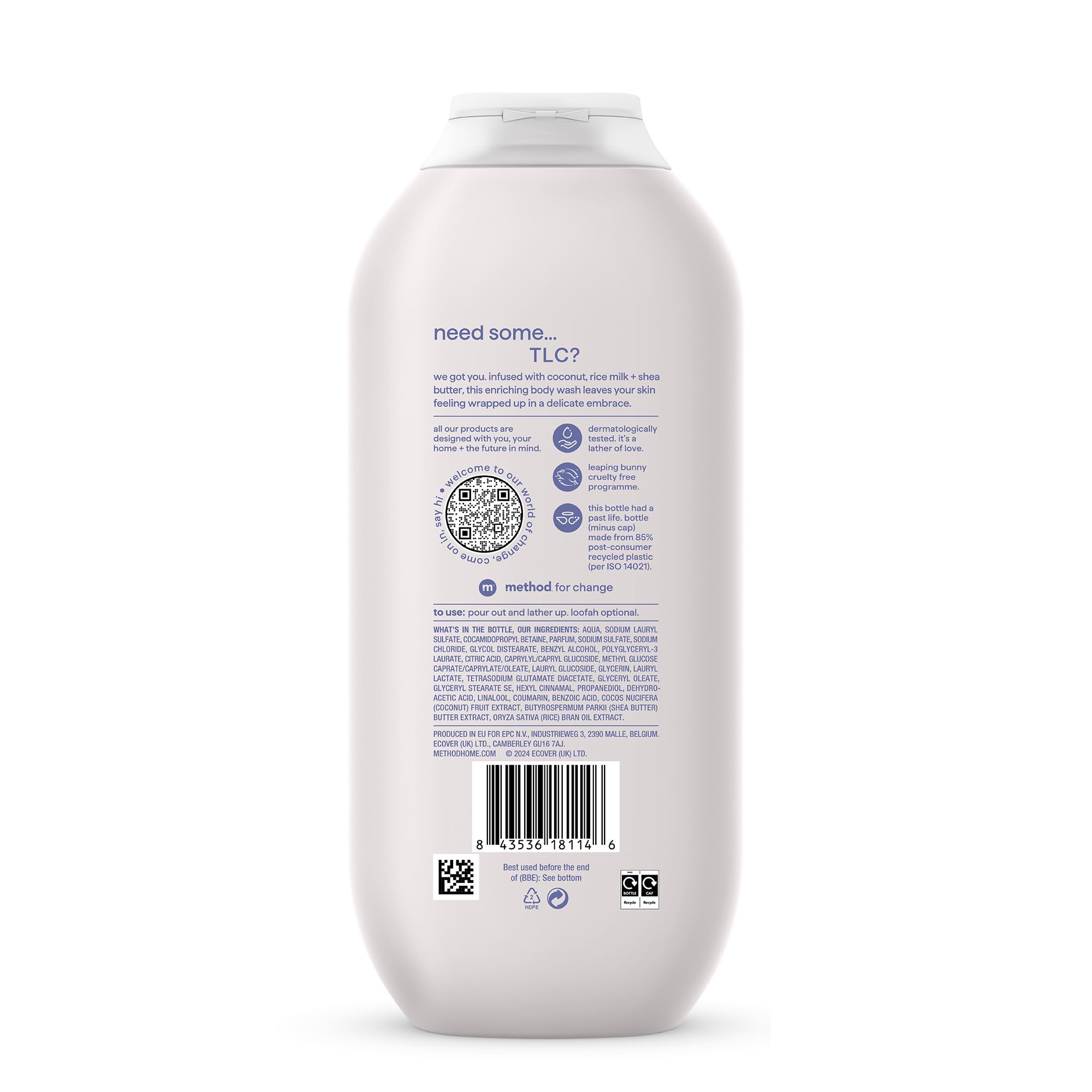 Method Simply Nourish Body Wash - Shower Gel with Coconut, Rice Milk & Shea Butter 2