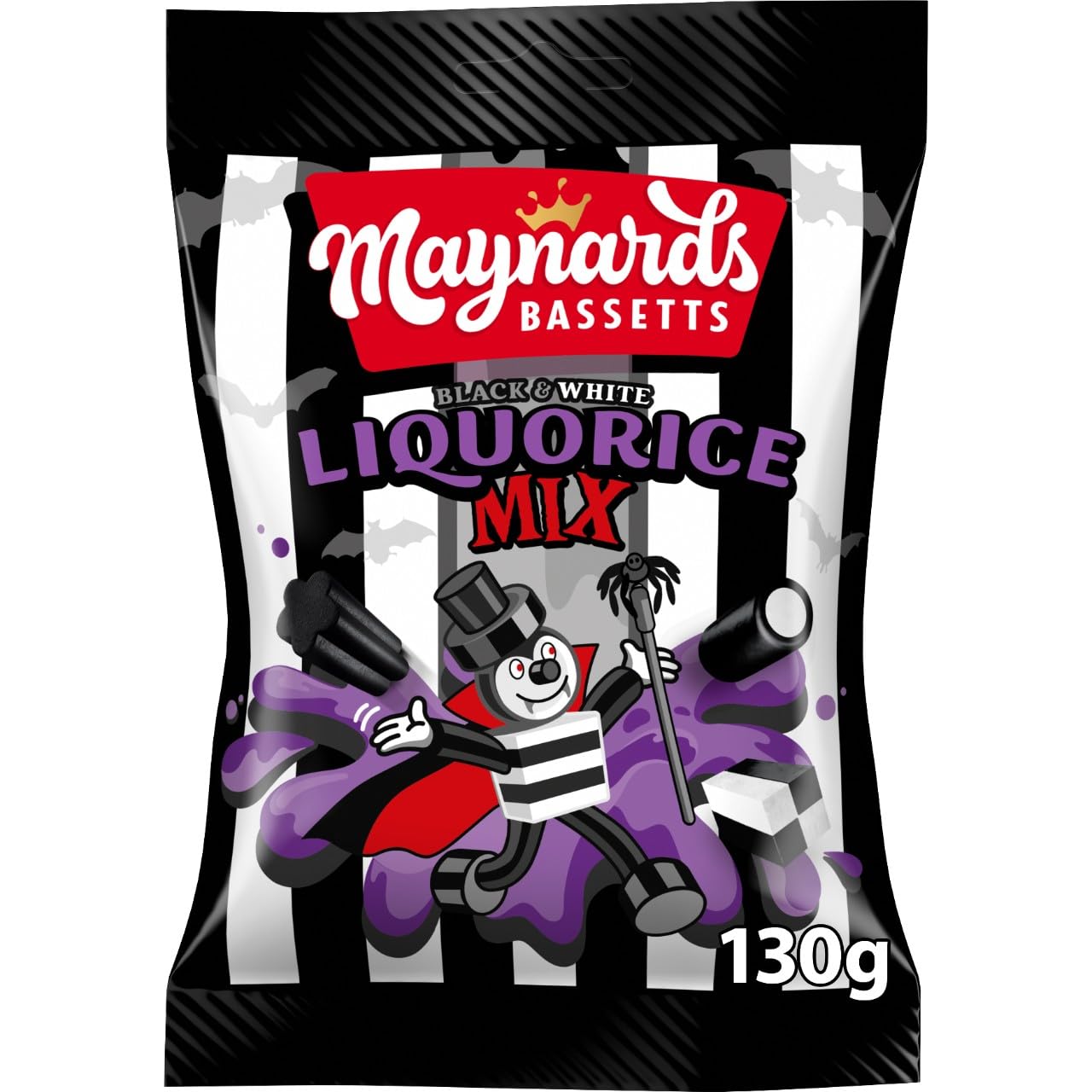 Maynards Bassetts Black & White Liquorice Mix - 10 Pack Halloween Treat Assortment