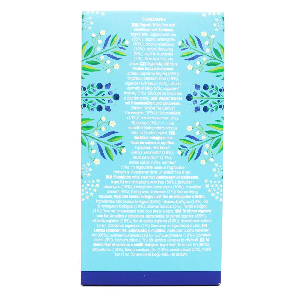 English Tea Shop Organic White Tea with Blueberries & Elderflowers - Super Tea 40g 3