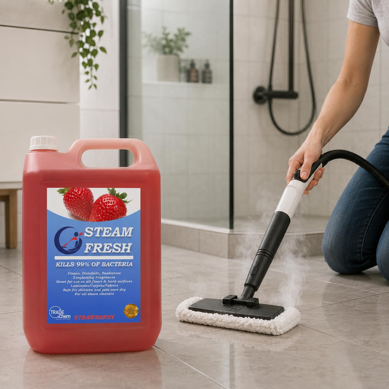 Trade Chemicals Steam Fresh Floor Cleaner Detergent - Enhanced Steam Cleaning, Lemon Scent, 500ml 4