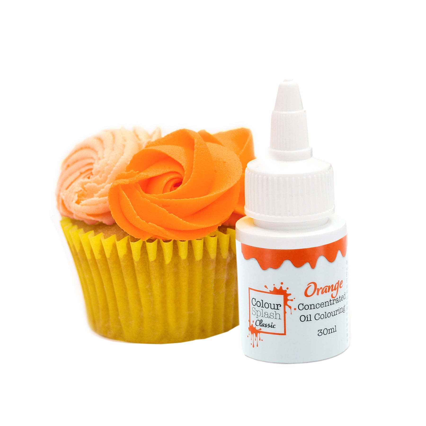 Colour Splash - Oil Based Food Colour Orange | Vibrant Edible Colouring for Baking, 30ml 1